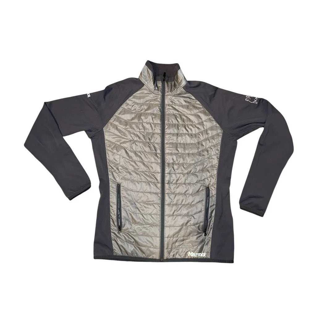 Marmot Variant Hybrid Jacket Mens Medium Grey Quilted Softshell Technical